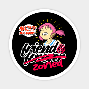 Valentine Anime Friends Forever Friendzoned Meme (dark version) Magnet